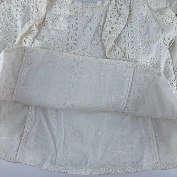 Spartina 449 Taralynn Eyelet Cream Top - Picture 5 of 10